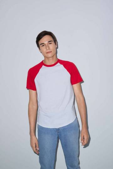 Unisex Poly-Cotton Short Sleeve Raglan T-Shirt