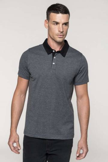 Men's Two-Tone Jersey Polo Shirt