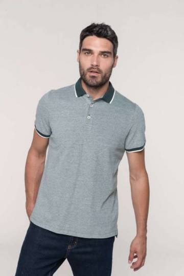 Men's Two-Tone Marl Polo Shirt