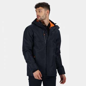 Men's Thermogen Powercell 5000 Waterproof Insulated Hooded Heated Jacket Navy Magma