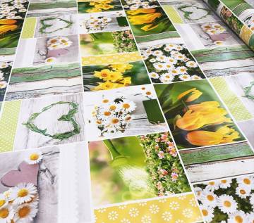 Csempés virágmintás