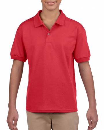 Dryblend® Youth Jersey Polo - Red