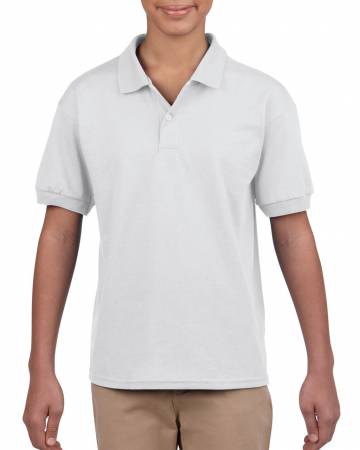 Dryblend® Youth Jersey Polo - White