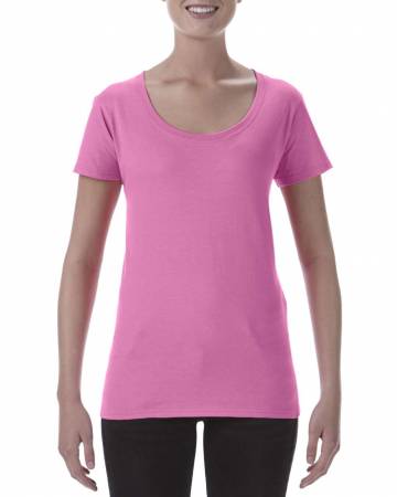 Softstyle® Ladies' Deep Scoop T-Shirt - Azalea