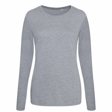 Long Sleeve Girlie Tri-Blend T - Slub Grey