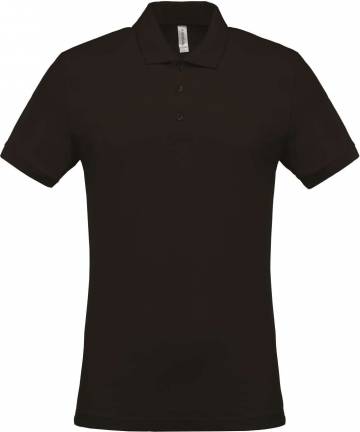 Men's Short-Sleeved Piqué Polo Shirt - Dark Grey
