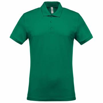 Men's Short-Sleeved Piqué Polo Shirt - Kelly Green