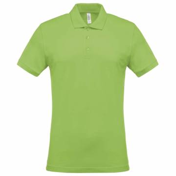 Men's Short-Sleeved Piqué Polo Shirt - Lime