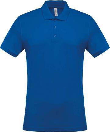 Men's Short-Sleeved Piqué Polo Shirt - Light Royal Blue