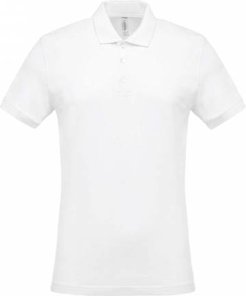 Men's Short-Sleeved Piqué Polo Shirt - White