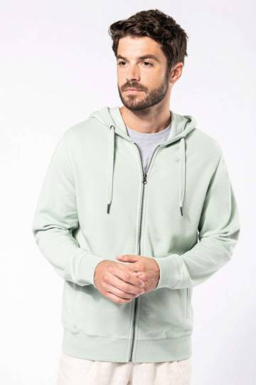 Unisex Eco-Friendly French Terry Zipped Hooded Sweatshirt