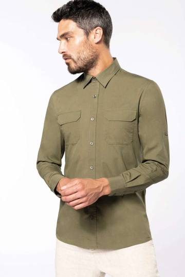 Men's Long-Sleeved Safari Shirt