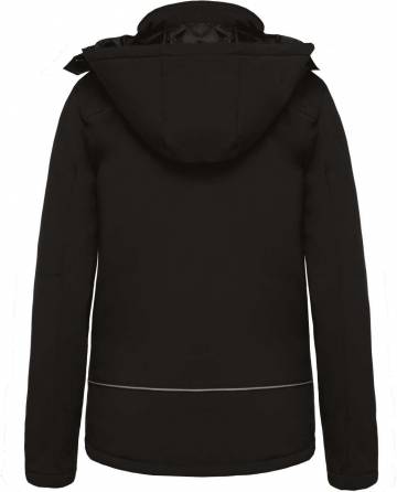 Ladies’ Hooded Softshell Lined Parka - Black