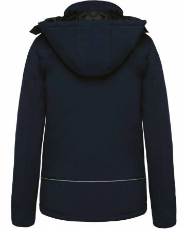 Ladies’ Hooded Softshell Lined Parka - Navy