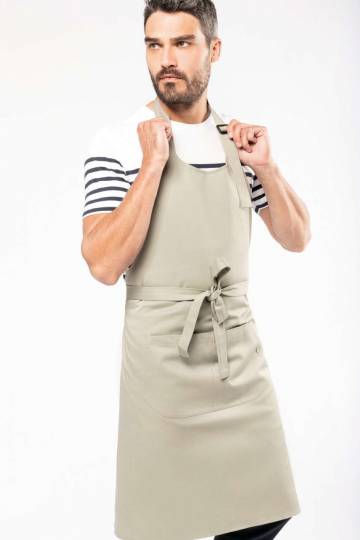 Apron With Pocket In Organic Cotton