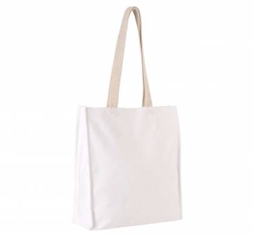 Tote Bag With Gusset - White