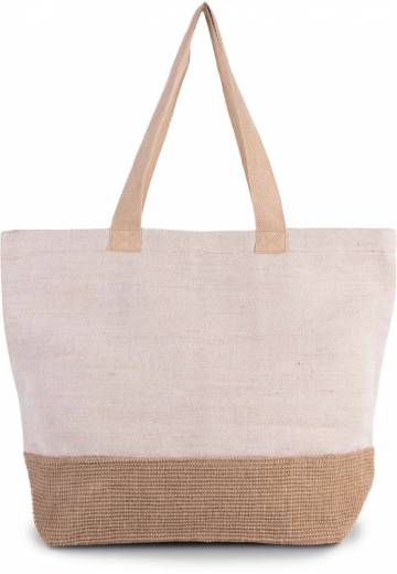 Rustic Juco Hold-All Shopper Bag - Washed Natural / Natural