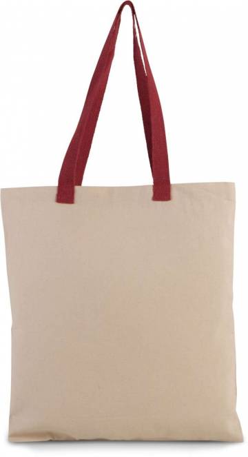 Flat Canvas Shopper With Contrast Handle