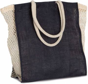 Shopping Bag With Mesh Gusset