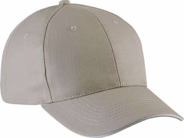 Sandwich Peak Cap - 6 Panels - Beige / White