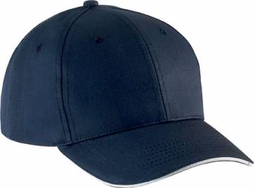 Sandwich Peak Cap - 6 Panels - Navy / White