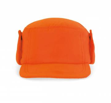 Cap With Earmuffs - Fluorescent Orange