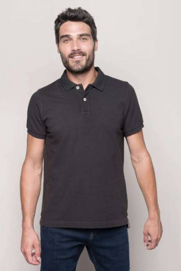 Men's Vintage Short Sleeve Polo Shirt