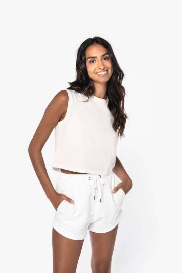 Környezetbarát Női Ujjatlan Crop Top