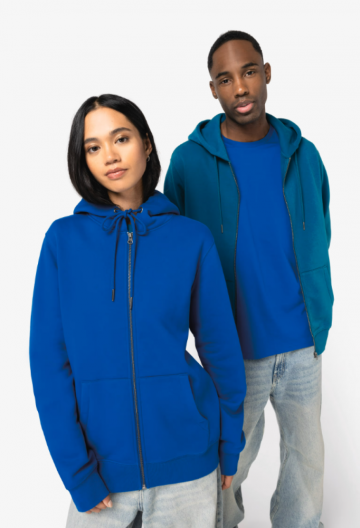 Unisex Zip-Up Hooded Sweatshirt
