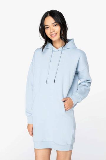 Ladies' Eco-Friendly Hooded Sweatshirt Dress