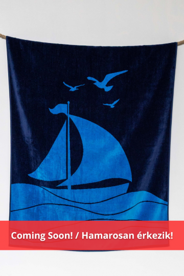 Olima „Sailing Boat” Yd Velour Beach Towel