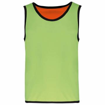 Kid's Reversible Rugby Bib - Lime / Spicy Orange