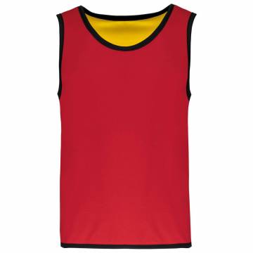 Kid's Reversible Rugby Bib - Sporty Red / Sporty Yellow