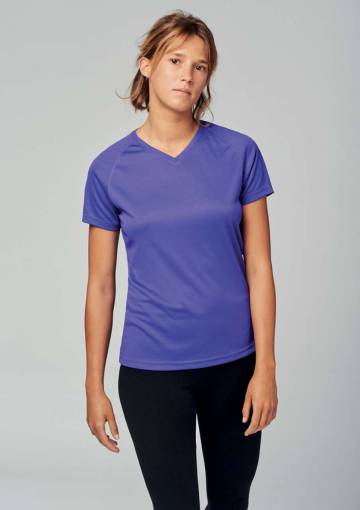 Ladies’ V-Neck Short Sleeve Sports T-Shirt