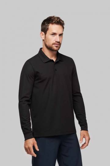 Adult Cool Plus® Long Sleeve Polo Shirt