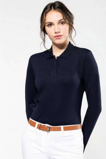 Ladies' Long-Sleeved Supima® Polo Shirt
