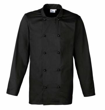 ‘Cuisine' Long Sleeve Chef’S Jacket - Black