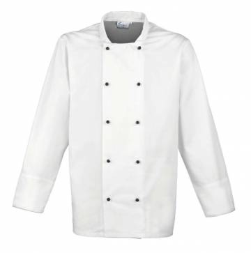 ‘Cuisine' Long Sleeve Chef’S Jacket - White