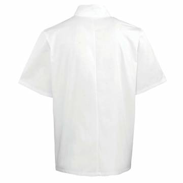 Chef rövid ujjú kabát patentos - White