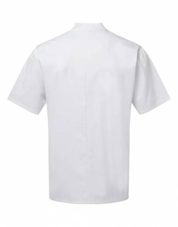 'essential' Short Sleeve Chef's Jacket - White