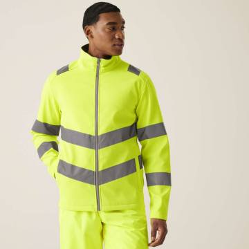 Hi-Vis Pro Contract Ablaze 2 Layer Softshell Jacket (Class 3)