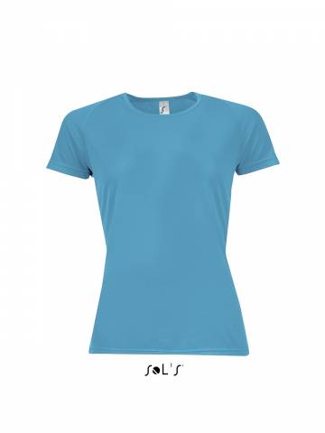 Sporty Women - Raglan-Sleeved T-Shirt - Aqua