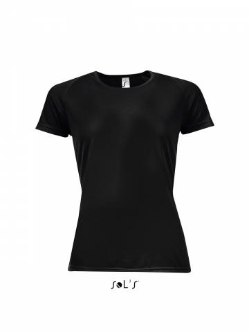Sporty Women - Raglan-Sleeved T-Shirt - Black