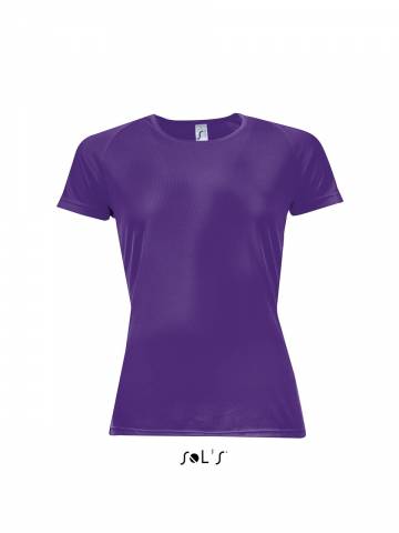 Sporty Women - Raglan-Sleeved T-Shirt - Dark Purple