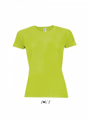 Sporty Women - Raglan-Sleeved T-Shirt - Neon Green