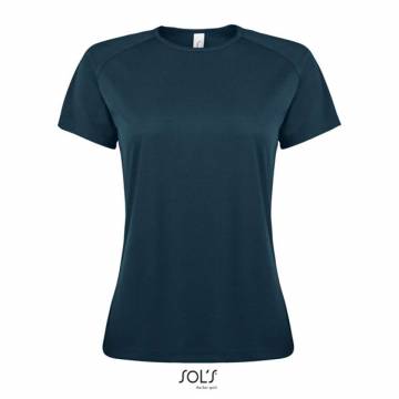 Sporty Women - Raglan-Sleeved T-Shirt - Petroleum Blue