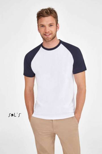 Funky Men's 2-Colour Raglan Sleeves T-Shirt