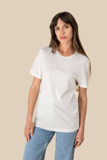 Eco-Friendly Unisex Organic Cotton And Linen T-Shirt
