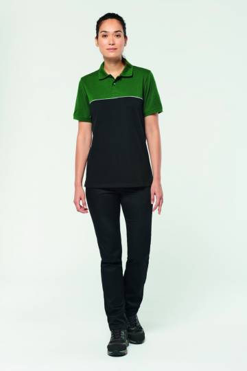 Unisex Eco-Friendly Two-Tone Short Sleeve Polo Shirt